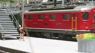 Personenz&uuml;ge im Massstab 0 beim BMC in Brugg.