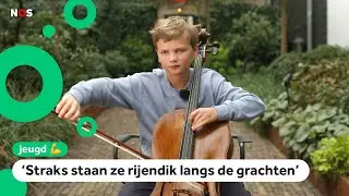 Rasmus speelt cello tijdens beroemd kinder-concert