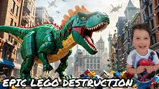 Epic Lego Destruction - Watch T-Rex Destroy Everything
