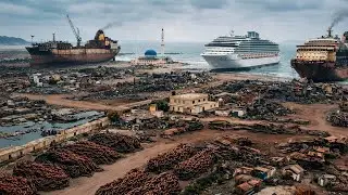 Você Não Vai Acreditar Como Mestres Asiáticos Reciclam Navios Gigantes