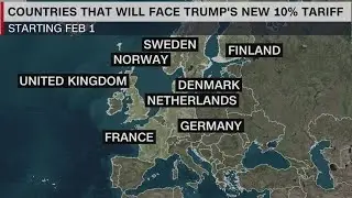 Trump threatens tariffs over his desire to take over Greenland