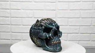 Ebros Predator Bat Cranium Skull With Valyrian Steel Blade Swords Decorative Figurine