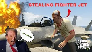 GTA 5: Trevor Steals Jet from Military Base!
