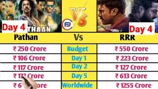 Pathan Vs RRR Day 4 Box Office Collections || Pathan Vs RRR