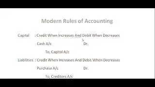 Modern Rules of Accounting