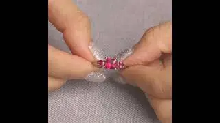 3 Stone Ruby Ring Oval Princess Cut Engagement Rings Rose Gold Promise Ring | Dfine jewelry Store