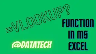 VLookup Function in MS Excel|Vlookup|MS Excel|Data Analysis|Function|Tips and Tricks