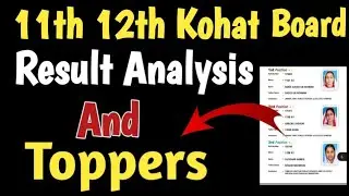 11th class Class Kohat board Position Holders and result Analysis bise Kohat board result 2025 