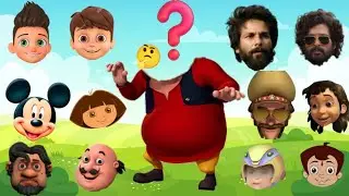 Cartoon Face Puzzle Video : Motu Patlu Pushpa Kabir SinghChhota Bheem John The Don And Inspector