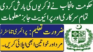 Punjab Jobs | Government jobs in Punjab 2020 Pakistan | Private jobs in Punjab 2020 Pakistan Jobs