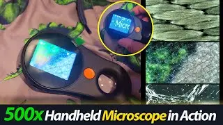 SKYBASIC 500x Digital Microscope with 2'' IPS Screen - Review. Pocket Microscope for Kids & Students