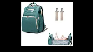 3-in-1 Mommy Diaper Backpack Bag with Foldable Travel Crib -- Lay Your Baby Down Anywhere #Shorts