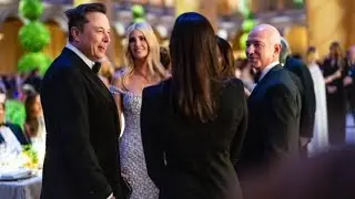 Elon Musk, Shivon Zilis and Jeff Bezos spotted at the candlelight dinner hosted by President Trump