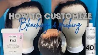 HOW TO CUSTOMIZE YOUR FRONTAL WIG | BLEACHING + PLUCKING | Beginner Friendly