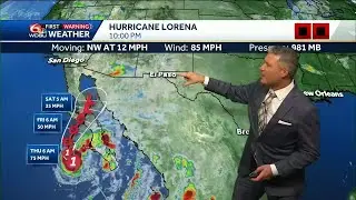Tracking hotter, more humid days, Hurricane Lorena, and an eye on the Atlantic in your New Orlean...