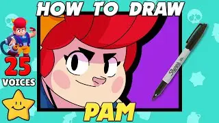 Comment dessiner l'ic&ocirc;ne PAM avec les 25 r&eacute;pliques | Brawl Stars | Dessin num&eacute;rique