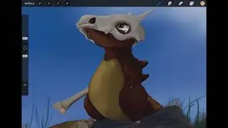 Drawing | Cubone p2 ft. pokemon card, first gen, skull