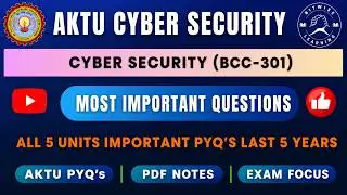 BCC-301 Cyber Security PYQs 🔥 | AKTU Most Repeated Exam Questions