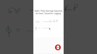Willie Time Average Equation by Sonic / Acoustic Logging #Shorts