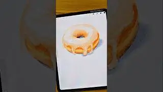 Practice Values with a Donut 🍩 #procreate #shorts #watercolor #art