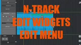 n-Track Studio 9 Pro (Audio/Midi DAW) - Tutorial: Exploring the App Part 2, Edit Widgets, Edit Menu