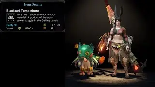 MHW: Guiding Land's Monster Material Farming - Blackcurl Temperhorn &larr; Tempered Black Diablos