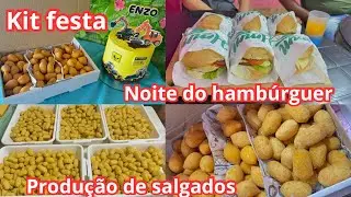 PRODUÇÃO REAL NA CONFEITARIA 🥟 | Encomenda de 3 MIL SALGADOS, Kit Festa e Noite do Hambúrguer 🍔