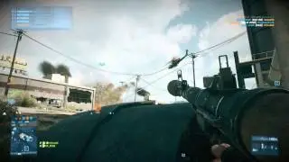 Battlefield 3 shooting down the Apache helicopter with an RPG