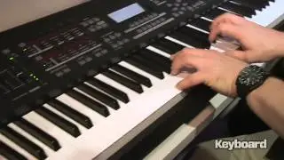 Yamaha MOXF synth workstation at NAMM 2014