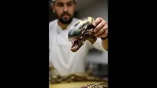 A Chef Cooking an Alien?! 👽🍳 (AI Video) #ai #funnyshorts #funny #cooking #alien