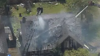 Firefighters Battle House Fire In Broken Arrow