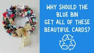 Recycled Christmas Card Wreath Craft for Kids and Adults