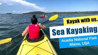 Sea Kayaking near Acadia National Park, Maine, USA