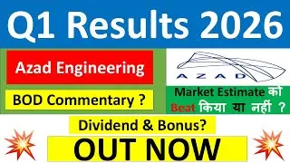 AZAD ENGINEERING Q1 results 2026 | AZAD results today | AZAD ENGINEERING Share News | AZAD Share