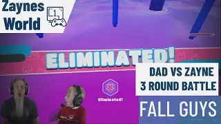 Fall Guys Battle Zayne vs Dad. Ep01 4k 60fps Zaynes World