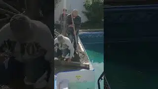 Pouring concrete around pool!  #concrete #masonry #concretelife