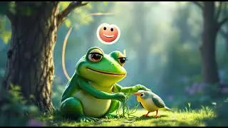 Froggy's Green Glow　#LovartEmojiChallenge #LovartDesign #CreateWithLovart