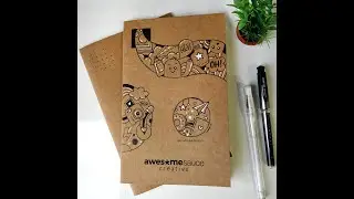 DIY Doodle Notebook Cover |  Kadmad Designs  #doodleart #notebookcover