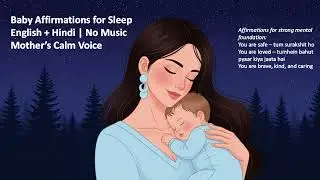 Baby Affirmations for Sleep | Mother&rsquo;s Calm Voice | English + Hindi | No Music (7 times)