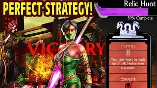 MKX Mobile. How to Defeat BOSS JADE in Relic Hunt. Great Strategy and Tips on Second Tower.