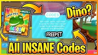 *Free Pets?!* All New INSANE Codes in Balloon Simulator - March 2019 (Roblox)