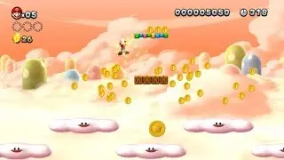 New Super Mario Bros. U - Nuvole di meringa 4 - Seconda Moneta Stella (Wii U)