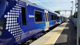385104+385003 Departing Linlithgow on an Edinburgh Waverley to Glasgow Queen Street service