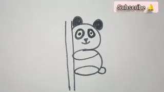 Cute Panda 🐼 Drawing || Easy step by step Drawing || Simple Drawing 