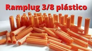 Ramplug 3/8 naranja pl&aacute;stico para tornillo grueso (tarugo, espiche, taquete, chazo)