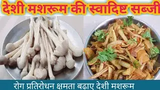 देशी मशरूम की चटपटेदार सब्जी || DESHI MUSHAROOM KI SABJI || REASONABLE MUSHROOM CURY || #mushroom