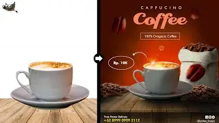 Gimp Tutorial | cara membuat poster kopi di GIMP