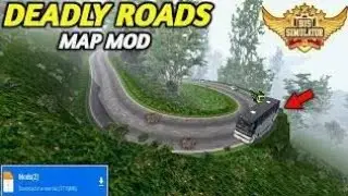 Deadly Road Map Mod || Narrow Map Mod Bus Driving || Indonesia Busside||Off-road Map Ghat Road Drive