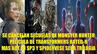 CANCELAN SECUELAS DE MONSTER HUNTER, PELICULA DE TRANSFORMERS RATED R, SPIDERVERSE SERA UNA TRILOGIA