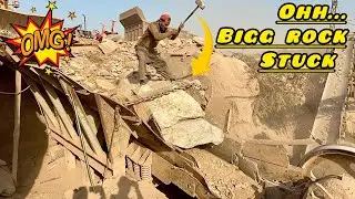 🔥&ldquo;HEAVY BOULDERS CRUSHING Moments Caught on Camera! (MOST INTENSE DRAMA EVER!!#rock 